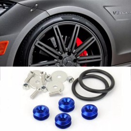 Unbrand Blue Bolt on Fast Quick Release Secure Kit For Subaru Front Rear Bumper Lip