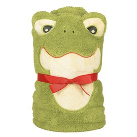Department 56 Snowpinions SnowThrow Frog Holiday Fleece Blanket, 45 Inches, Multicolor