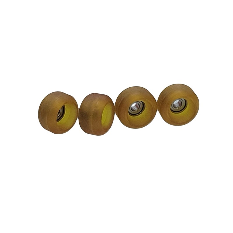 LEEFAI 75D Urethane Pro Fingerboard Wheels Clear Amber Bearing Wheel