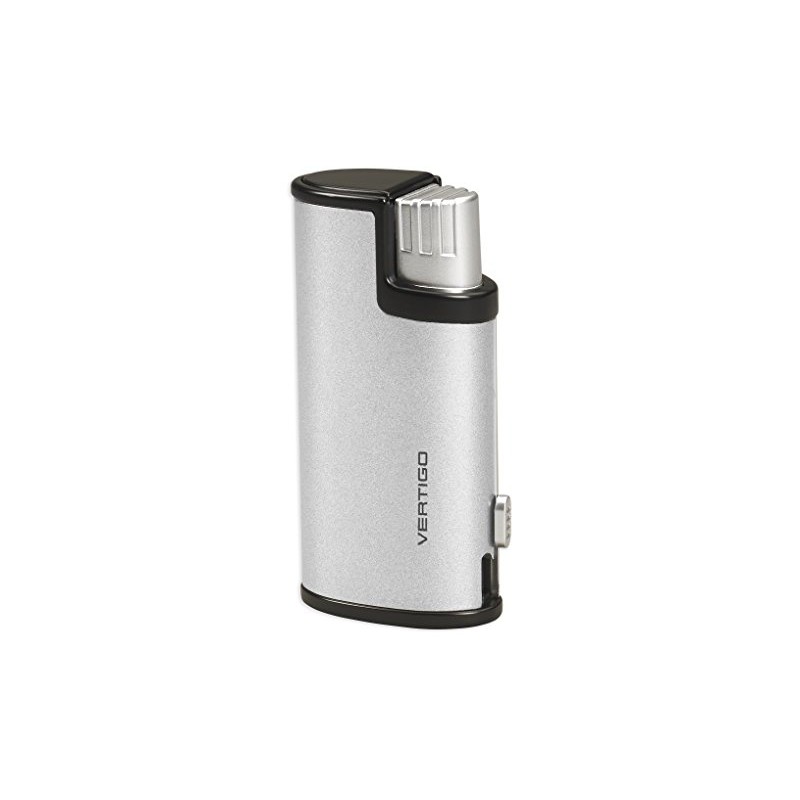 Vertigo Warrior Triple Torch Flame Lighter - Metallic Silver &