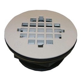 LASCO 03-1251 Shower Drain for Fiberglass Shower Stalls And Pans, White Finish
