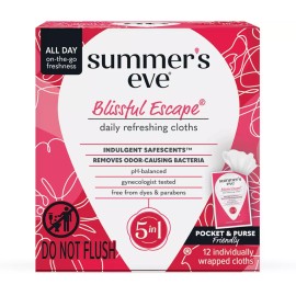 Summer's Eve Gentle Daily Feminine Wipes Removes Odor, pH Balanced - 12/16/32 Ct - Blissful Escape - 12 Ct