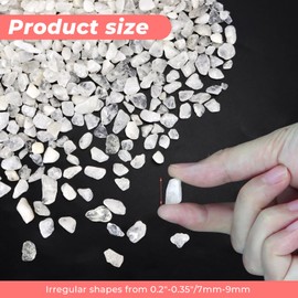 Twdrer 2lb/950g Small Natural White Clear Irregular Shaped Crystal Quartz Rock Tumbled Chips Crushed Stone Healing Reiki Crystal Gemstones for Garden Aquarium Vases Plants Decoration