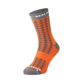 SEALSKINZ | Hilgay | Single Layer Merino Wool Padded Mid Length Running Sock | Ergonomic Design | Padded Footbed to Protect Pressure Points