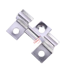 jackfru WPC Clips, 100 Pieces, Patio Clips, WPC Plank Mounting Clips, 6.5 mm, Stainless Steel, Silver, 7.5 mm
