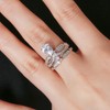 TRENDOLLA 925 Sterling Silver 1.5ct Teardrop Cut Cubic Zirconia Engagement