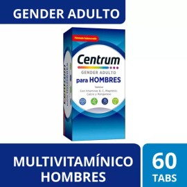 Multivitamínico Centrum Hombre con Vitamina B Vitamina C Magnesio Calcio y Manganeso 60 Tabletas
