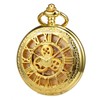TREEWETO Pocket Watch with Chain Men's Analogue Hand Winding Double