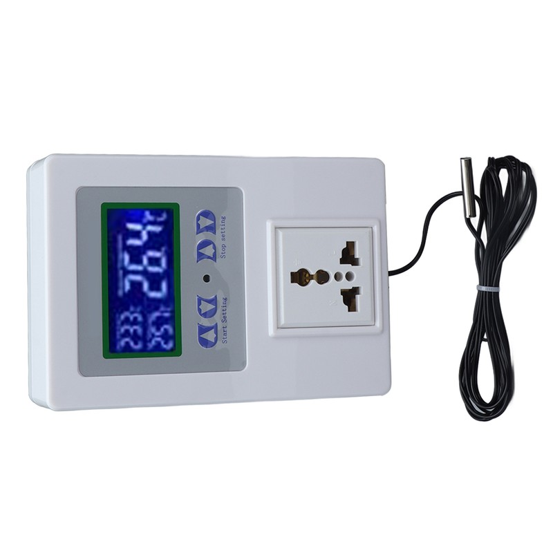 Pre Wired Temperature Controller LED Digital Temperatures Regulator with Sensor