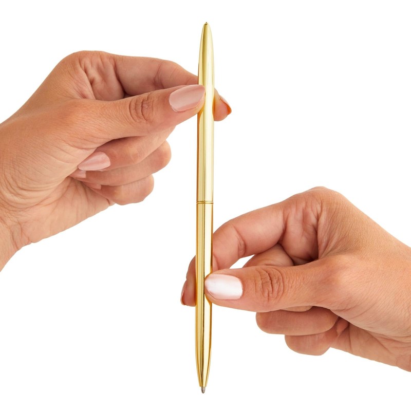 Juvale Gold Ballpoint Pens - Pack of 12, 1 Mm
