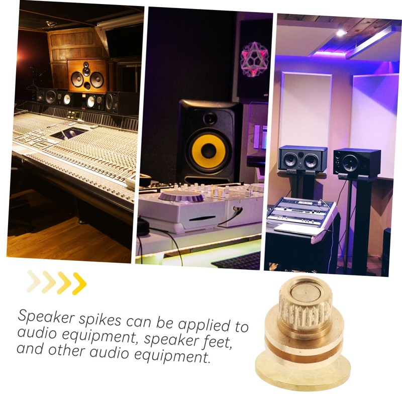 Gatuida 4pcs Speaker Isolation Spikes Copper Alloy Audio Feet for