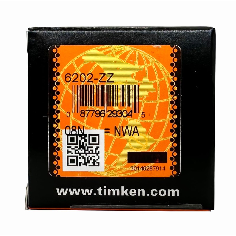 TIMKEN 6202-ZZ, 2pack,Double Metal Seal Bearings 15x35x11mm, Pre-Lubricated and Stable