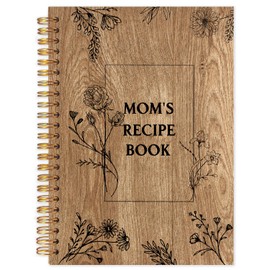 SNNDER Mom Gifts Notebook Journal, Floral Mom's Recipe Spiral Notebook, Recipe Book To Write In Your Own Recipes, Cooking Journal for Mother, 5.5x8.3 Inch
