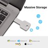 64G Key Shape USB Flash Drive, K&ZZ Metal Thumb Drive