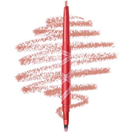 FOCALLURE NOT YOUR Sweetheart Lip Liner, Duo-head Lip Liner Pencil with Brush, Ultra Fine Lip Pencil, Waterproof, Smooth, Define, Shape & Fill Lips, 01 TASTE ME