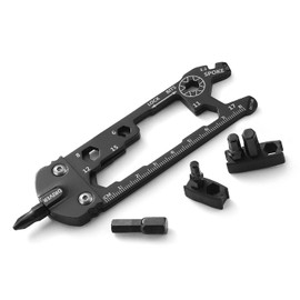 Umi 20 in 1 Bicycle Repair Multi Tool Kit, Emergency Outdoor Screwdriver Set with Ruler Set, Black