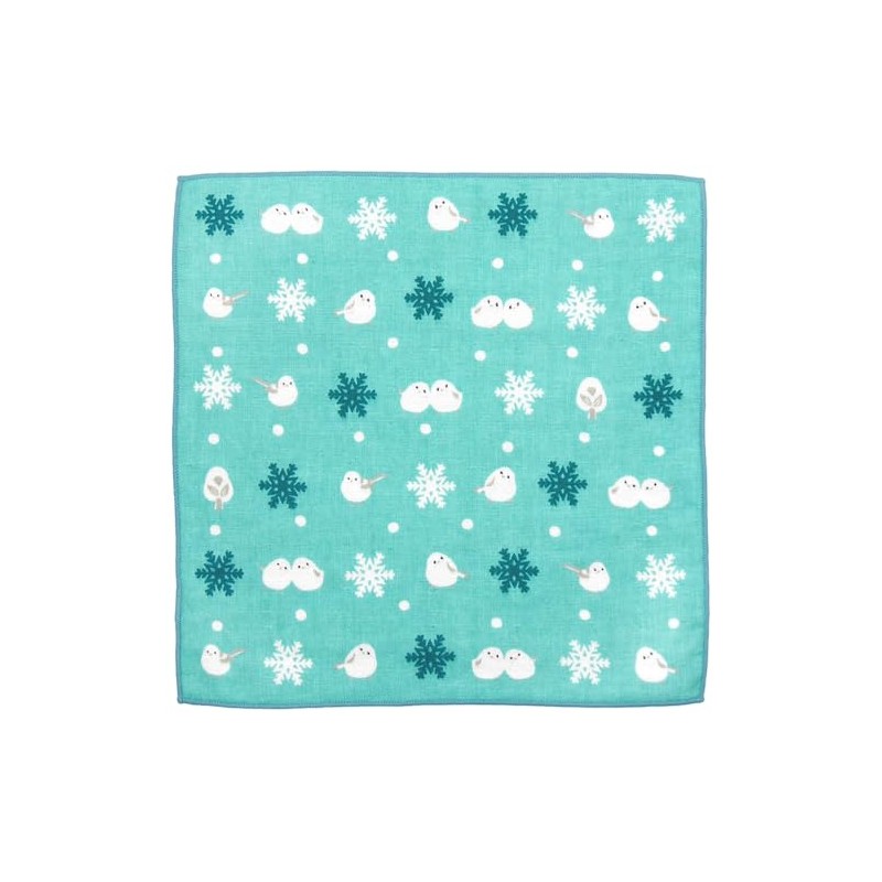 Hamamonyo Washed Towel Handkerchief, Japanese Tea and Snow