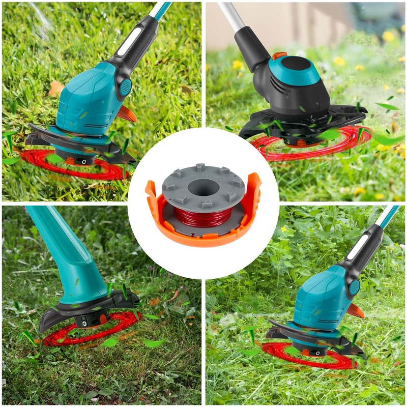 QENETY Strimmer Replacement Spool Compatible with Gardena Turbo Trimmer SmallCut