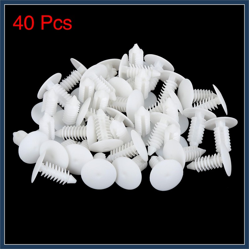 INFINAUTO 40pcs 7mm Hole Dia Plastic Bolt Rivets Bumper Clips