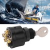 Ausla Marine Ignition Switch, Universal Engine Start Switch, 6 Screws,
