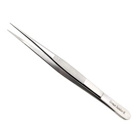 Lab Starter Kit Forceps High Precision Serrated Tweezers for Multipurpose Scientific Work with Fine Straight Pointed Jaws 6" Made of Stainless Steel Knurled Handle Firm Grip Lab Supplies
