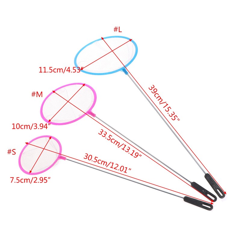 Aquarium Fishing Net 3 4 4.5 Inch Diameter Fine Mesh