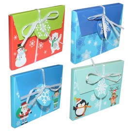 Christmas Money Wallet/Voucher Gift Box with Envelope - Pack of 4 Fun Designs