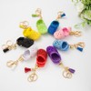 Cute Mini Shoe Charm Keyring Keychains Bling Bling Rhinestone Imitation