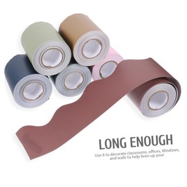 Tofficu 6rolls Boho Bulletin Board Border Scalloped Classroom Decor for Wall Trim for School Supplies Versatile Decorative Edging for Teachers and Events
