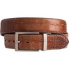 Greg Norman Men's Reversible Croco Print Leather Golf Belt Tan/Black