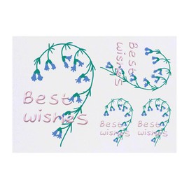 Azeeda 4 x 'Beste Wünsche senden' Temporäre Tattoos - Wasserfest, Hautfreundlich & Ungiftig · Transfers in Verschiedenen Größen (TO00075884)
