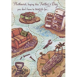 Designer Greetings Islands: Fridge, Couch, Remote, Grill Father's Day Card for Husband