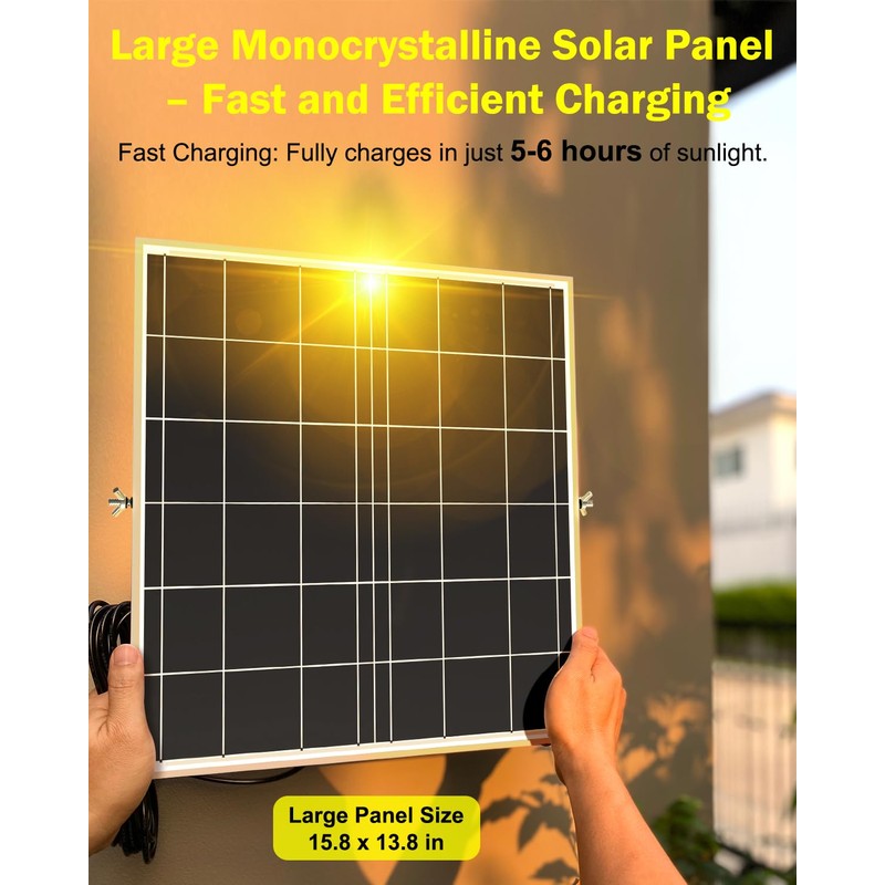 Engrepo Solar Lights Outdoor 10000LM Auto On/Off Dusk to Dawn
