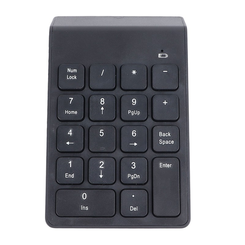 Wireless Number Pad BT5.0 Black 18 Keys Battery Powered Widely