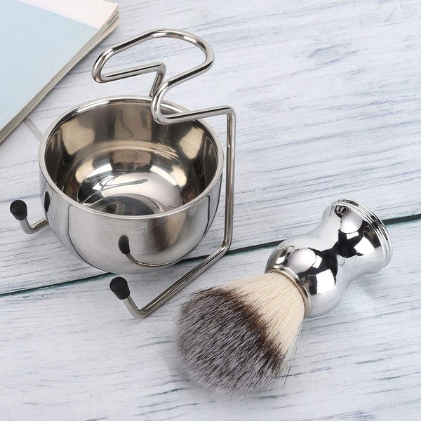 Men's Shaving Brush Set, Stainless Steel Shaving Brush Set and