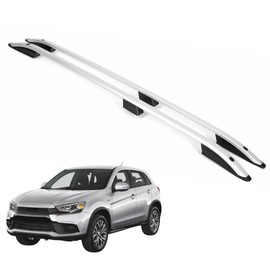 ERKUL Roof Side Rails Rack for Mitsubishi Outlander Sport ASX 2011-2024 | All Weather Roof Rack Aluminum Side Rails for Rooftop, Luggage Carrier, Kayak, Canoe, Ski, Snowboard | Silver
