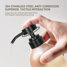 Emarful Stainless Steel Soap Brushed Nickel Dispenser Pump Replacement Bathrooom Countertop for Hand Wash &Soap, Kitchen Dish Soap, Syrup (1, Oil Rubbed Bronze)
