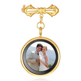 HaiFafafaing Bouquet Charms For Wedding Memory Gold Wedding Bouquet Photo Charms 2.2 cm / 0.86 in Bridal Bouquets Charm For Weddings Memory Bride Daughter Funeral