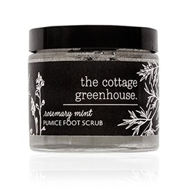 The Cottage Greenhouse Rosemary & Mint Foot Scrub, 4 oz, 113 g, Exfoliating Pedicure Scrub for Dry or Cracked Feet, Luxury At Home Spa Skin & Body Care