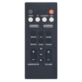 Replaced Remote fit for Yamaha Sound Bar YAS-209 YAS-109 YAS-209BL ATS-2090 ATS-1090 ATS1080 ATS-1080 YAS1080 YAS-1080 VAF7640