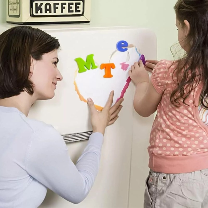 LovesTown 104 PCS Magnetic Letters Numbers Alphabet ABC 123 Fridge