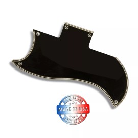 GaryG's/WD Lefty Wide Bevel 5 Ply Black/Cream Pickguard for Gibson SG Standard '61 Reissue