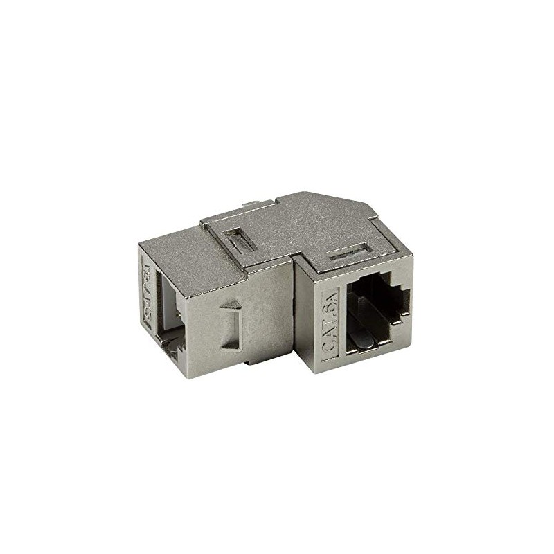 odedo 2x Keystone CAT 6A RJ45 Coupling Angled Network Connector