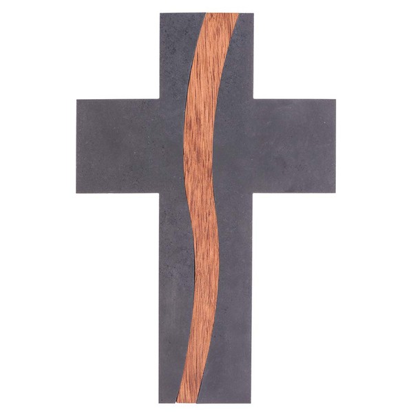 Fritz Cox® Stone Cross, High-Quality Handmade, Made in Germany, Modern Stone Wall Cross (320091)