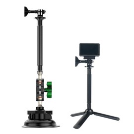 Extension Rod Pole, Selfie Stick Extension Compatible with SLR Cameras Action Cameras Tripod Stabilizers, 1/4 Inch Threaded Interface, 15cm Total Length