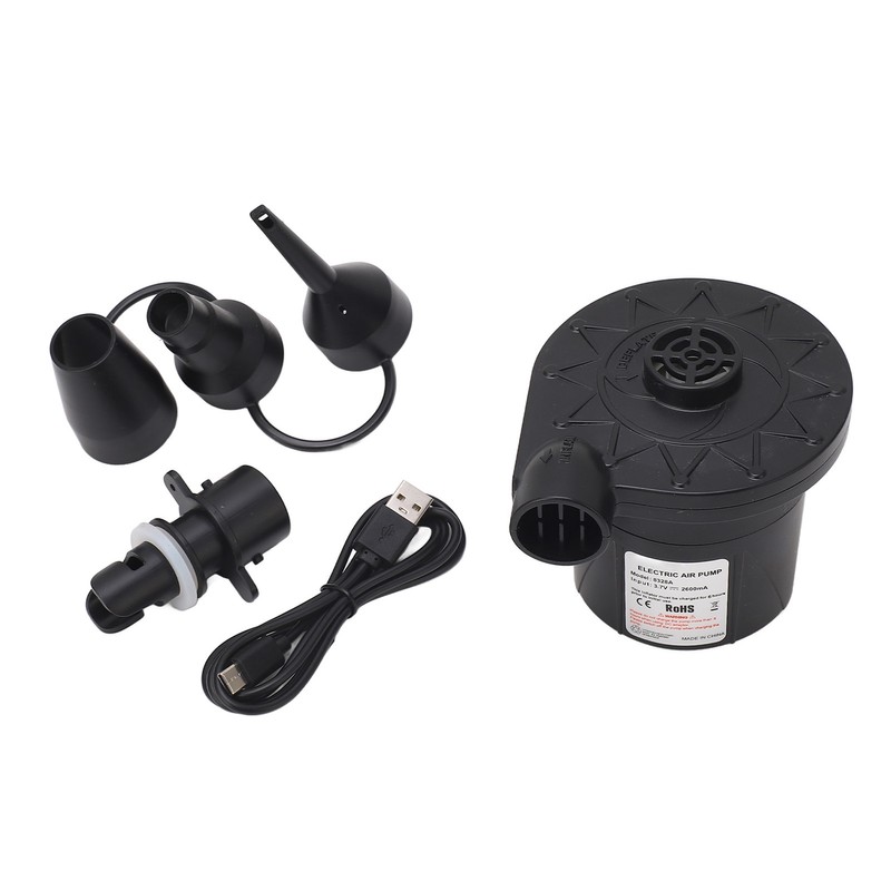 Electric Air Pump USB Rechargeable Quick Fill Portable Overheat Overload