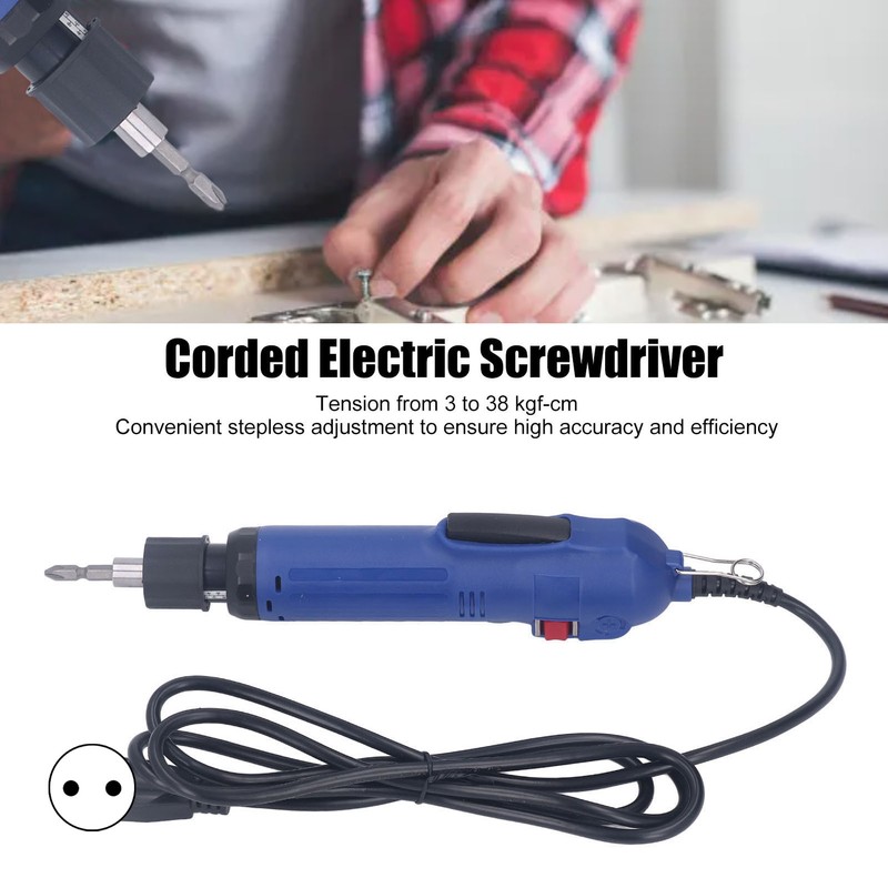Electric Screwdriver Corded Handheld Adjustable Torsion Power Electric Hex Screw
