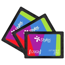 PSA Kit de 3 Unidad Estado Solido SSD 120gb Stylos Modelo STMSSD1B Interface SATA III Voltaje DC 5V Soporta Funciones S.M.A.R.T Trim Command NCQ COMPUTO Y PAPELERIA