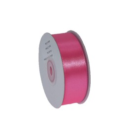 Filan Double Face Satin Ribbon 1 Inch x 25 Yards Double Sided Solid Polyester Ribbon for Gift Wrapping Party Hair Braids Bow Baby Shower Decoration Floral Arrangement Craft Supplies, Hot Pink