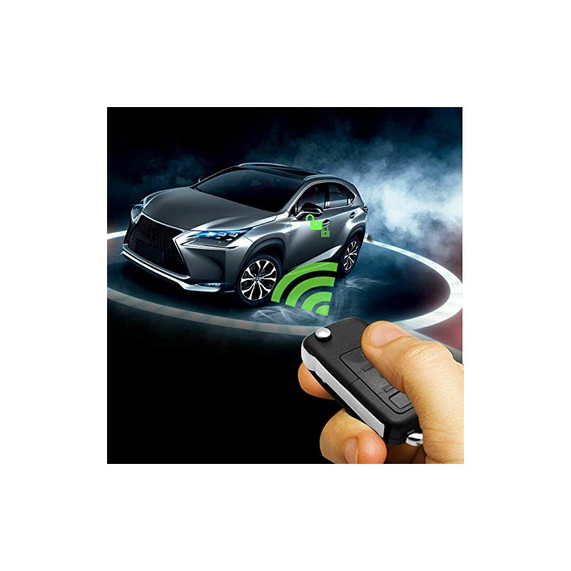 Universal 12V Car Alarm Security Keyless System Immobilizer + 2